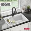 30&rdquo; Granite Composite Workstation Kitchen Sink Drop-In Top Mount Single Bowl with WorkFlow&trade; Ledge and Accessories in White